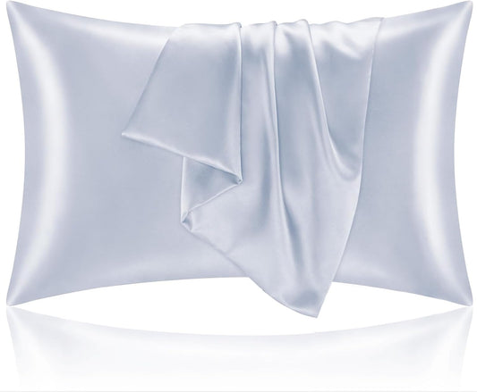BEDELITE Satin Pillowcase for Hair and Skin, Super Soft and Cooling Similar to Silk Pillow Cases 2 Pack with Envelope Closure, Gift for Women Men(20"x26" Standard Size, Evening Haze)