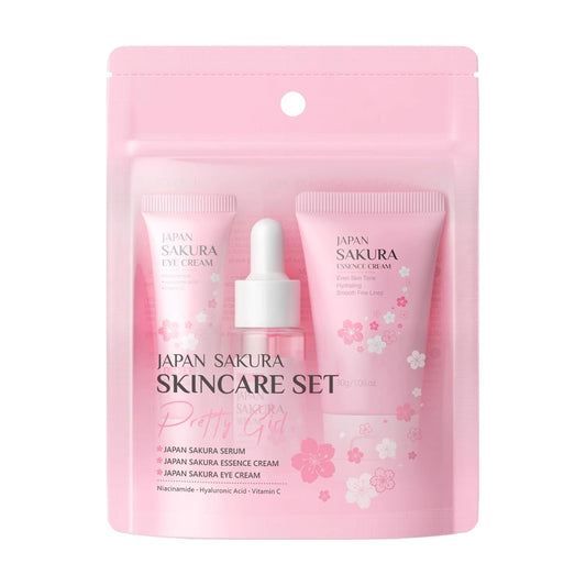 Cherry Blossom Skincare Gift Set Japanese Skincare Products (Sakura Set B)
