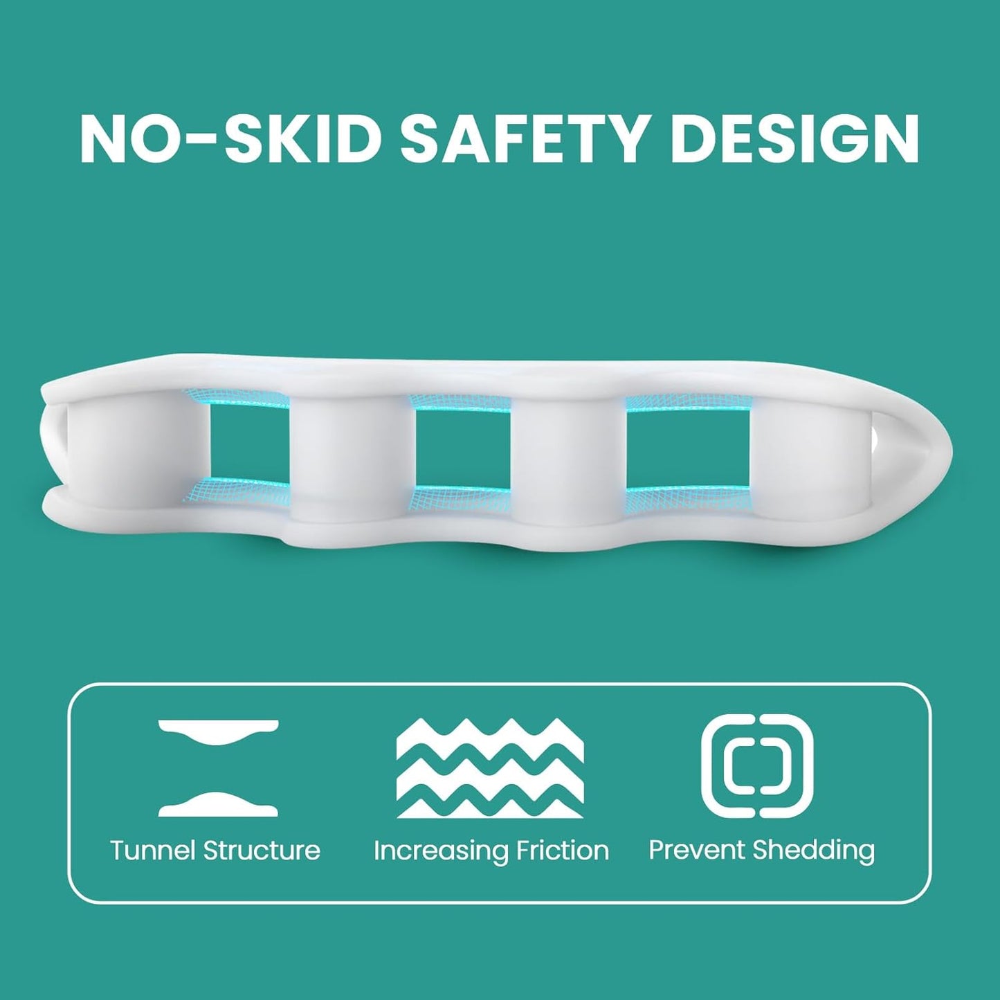 Welnove Toe Separators Spacers for Women - 4 Pack Gel Toe Straightener to Correct Bunions and Relieve Foot Pain - Silicone Toe Spacers for Toe Overlapping Yoga Practice, Pure White