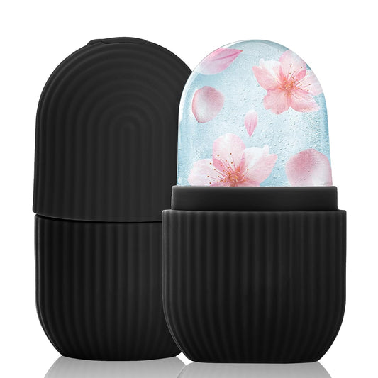 IMEASY Ice Roller for Face and Eye, Upgrated Ice Face Roller,Facial Beauty Ice Roller Skin Care Tools, Ice Facial Cube, Gua Sha Face Massage, Silicone Ice Mold for Face Beauty (Black)