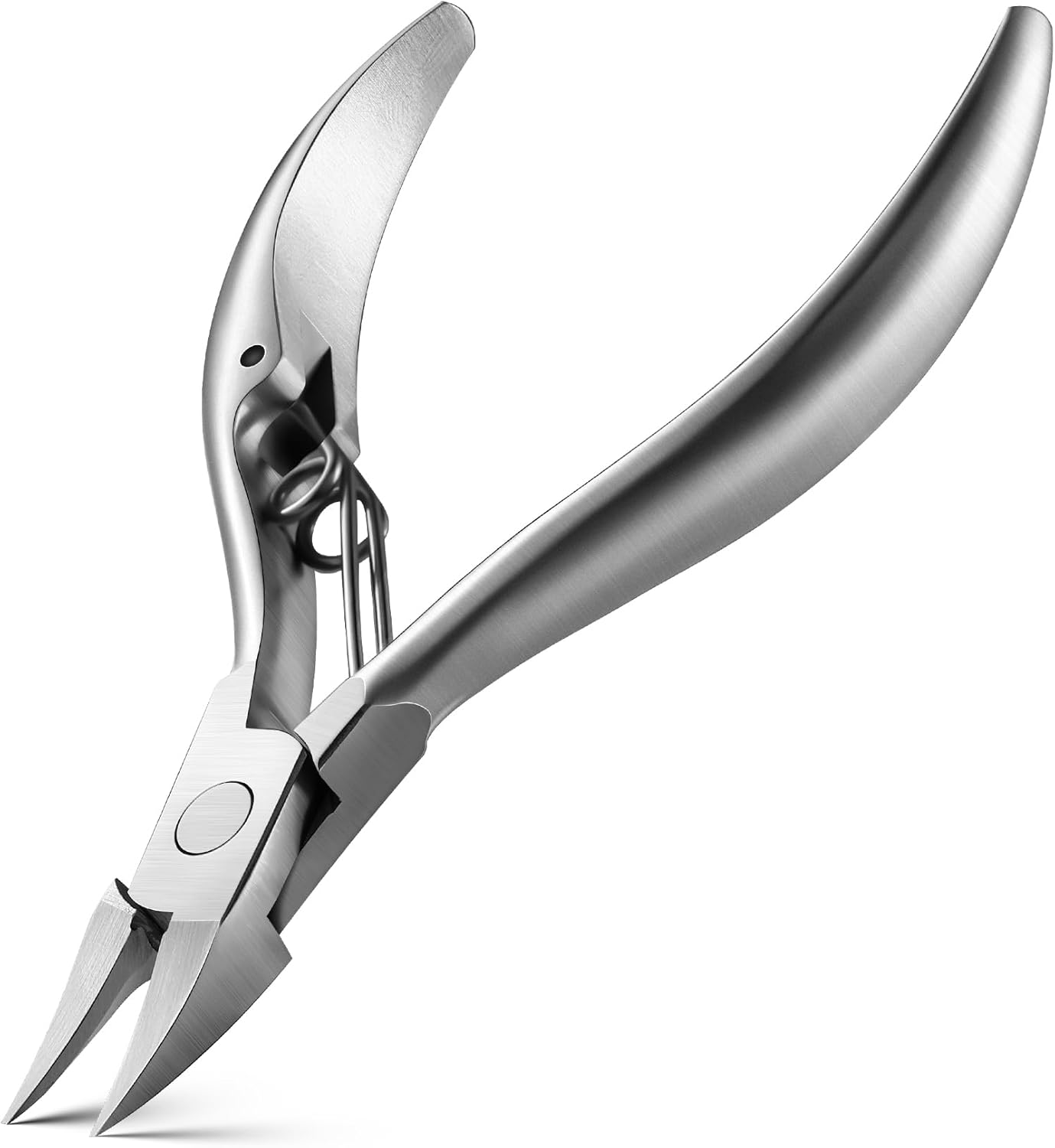 FERYES Toe Nail Clippers for Thick & Ingrown Toenails - Stainless Steel Thick Toenail Clippers for Seniors, Precision Grip Fingernail Clippers for Effortless Trimming - Silver