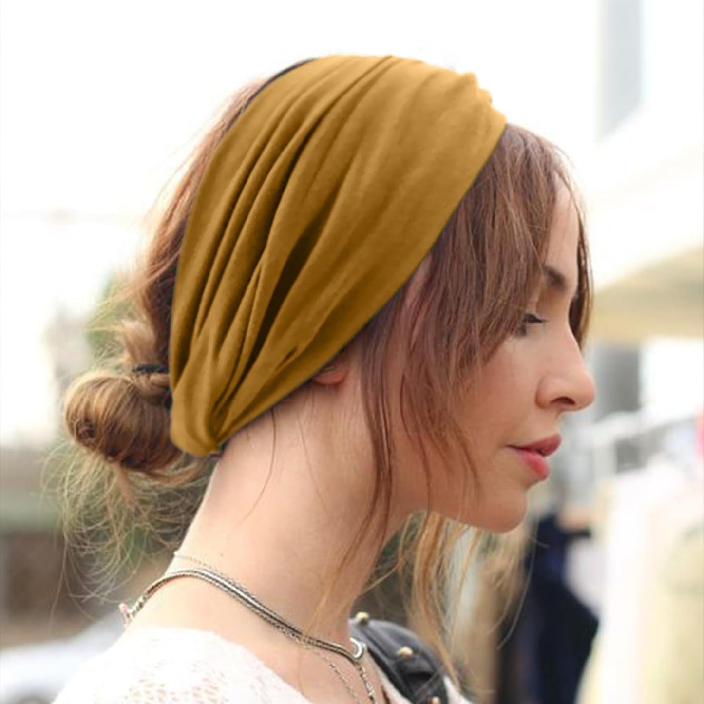 Extra Wide Headbands for Women Large Turban Headband Non Slip Boho Elastic Hairband Hair Twisted Knot Head Bands Accessories