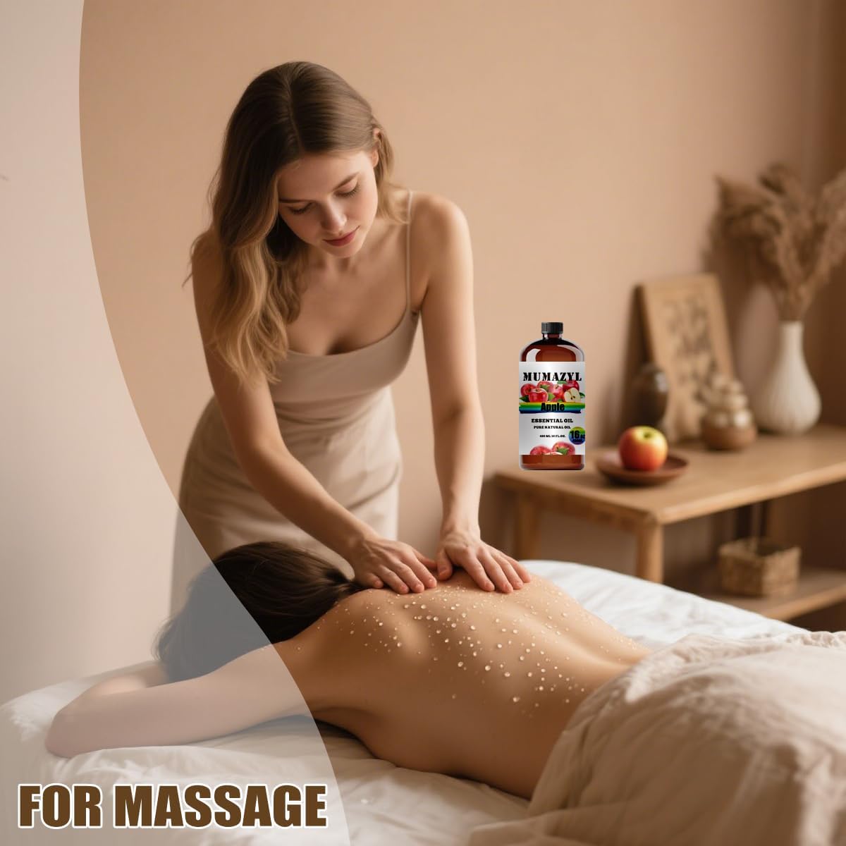 Apple Essential Oil, Apple Oil 16 Fl Oz 480ML for Diffuser Humidifier Yoga Cleaning DIY Candle Soap Making Essential Oils