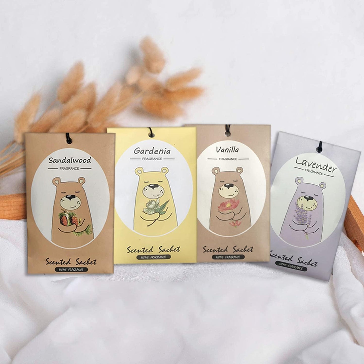 13 Scents Scented Sachets for Drawers and Closets Air Freshener Home Fragrance Sachet Total 14 Packs Gift Box