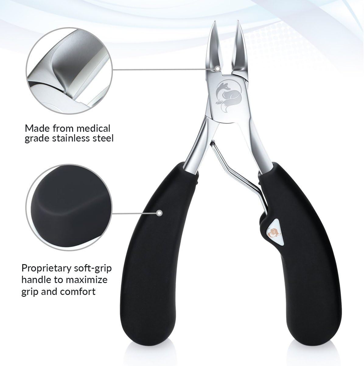 Toenail Clippers for Thick or Ingrown Nails – Heavy-Duty Soft-Grip Nail Nipper with Surgical-Grade Steel Blades – Professional Tool for Men, Women & Seniors