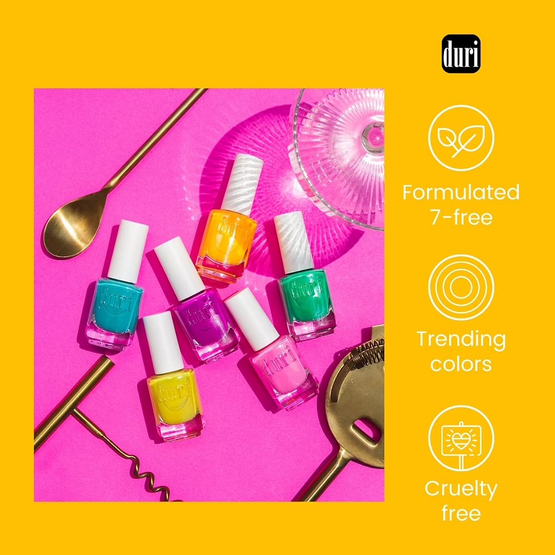 duri Nail Polish, 780 Sting Like a Bee, Creamy Yellow, Full Coverage, Glossy Finish, 0.45 Fl Oz