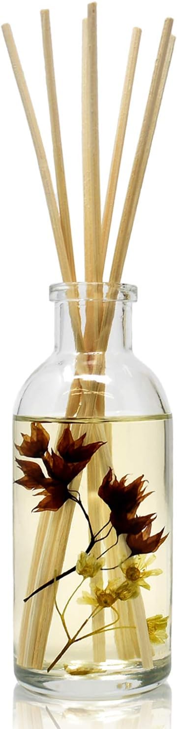 Urban Naturals Vanilla Woods Reed Diffuser Scent Sticks Gift Set | Smoked Vanilla Bean, Tonka Bean, Birchwood & Sandalwood | Light Woodsy Scent Made with Essential Oils & Real Botanical Pieces