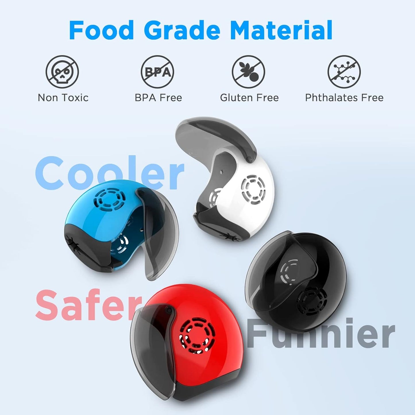 Helmet Toothbrush Covers Caps, Fits Most Manual and Electric Tooth Brushes, 4 Count (Black, Grey, Green, Yellow)