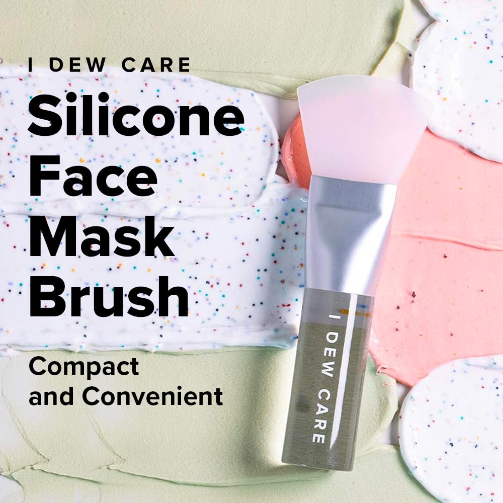 I DEW CARE Soft Facial Tool - Silicone Face Mask Brush | Wash Off, Lotion Applicator, Professional Skin Care Jelly Spatula, Cruelty-free, Hygienic, Compact Size, Clay Mud Peel Off Mask