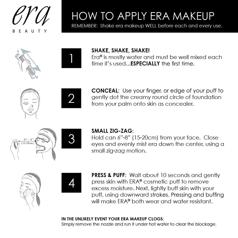 ERA GLAZE spray makeup, SHIMMER - 24 KARAT, 1.5 ounce, professional airbrush cosmetics by Era Beauty