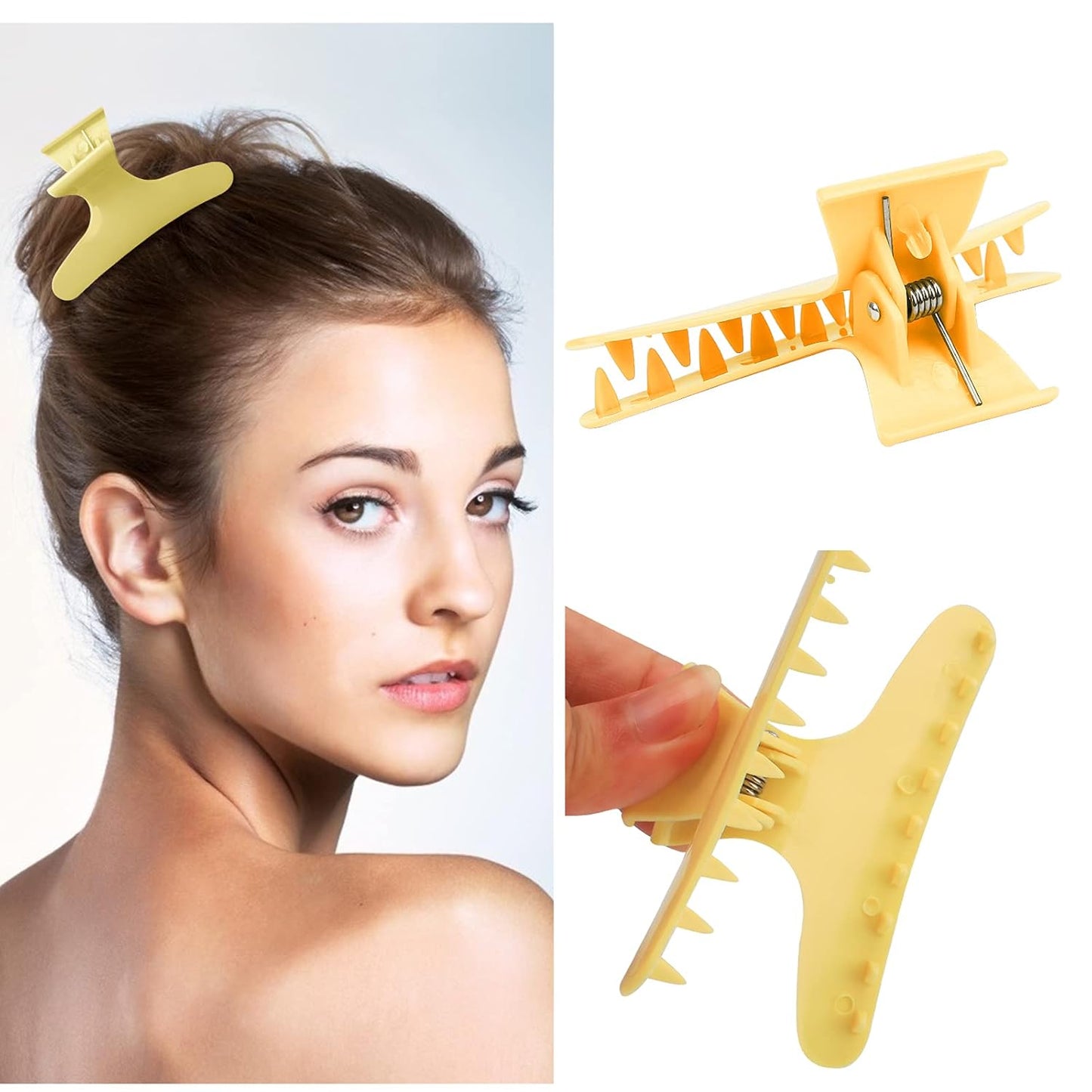 Ondder 12 Pack Butterfly Hair Clamps Clips Hair Claw Clips Salon Pro Section Clip for Styling Sectioning Cutting Coloring Hair Clips Hairdressing Salon Tool Hair Accessories for Women Girls