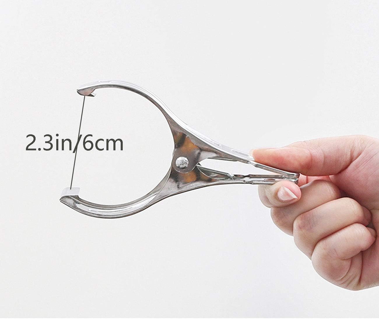 Outdoor Heavy Duty clothespins 10 Pack Large Stainless Steel Quilt Clips,Beach Towel Clips,Curtain Clamps,Rubber Tipped Metal Clothes