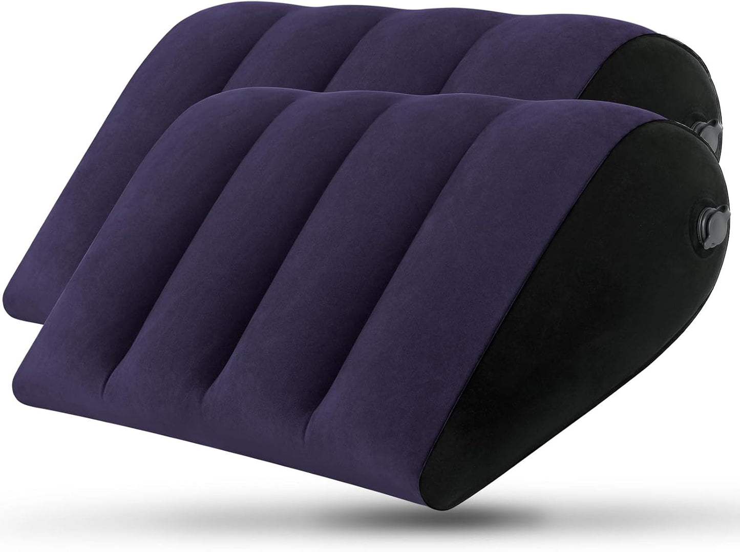 Portable Inflatable Wedge Pillow 2 Pack,Body Positioner for Sleep Support, Large 20in Adjustable Travel Pillow - Lightweight Bed/Leg Support Pillow, Fast Inflation, 2 Pack