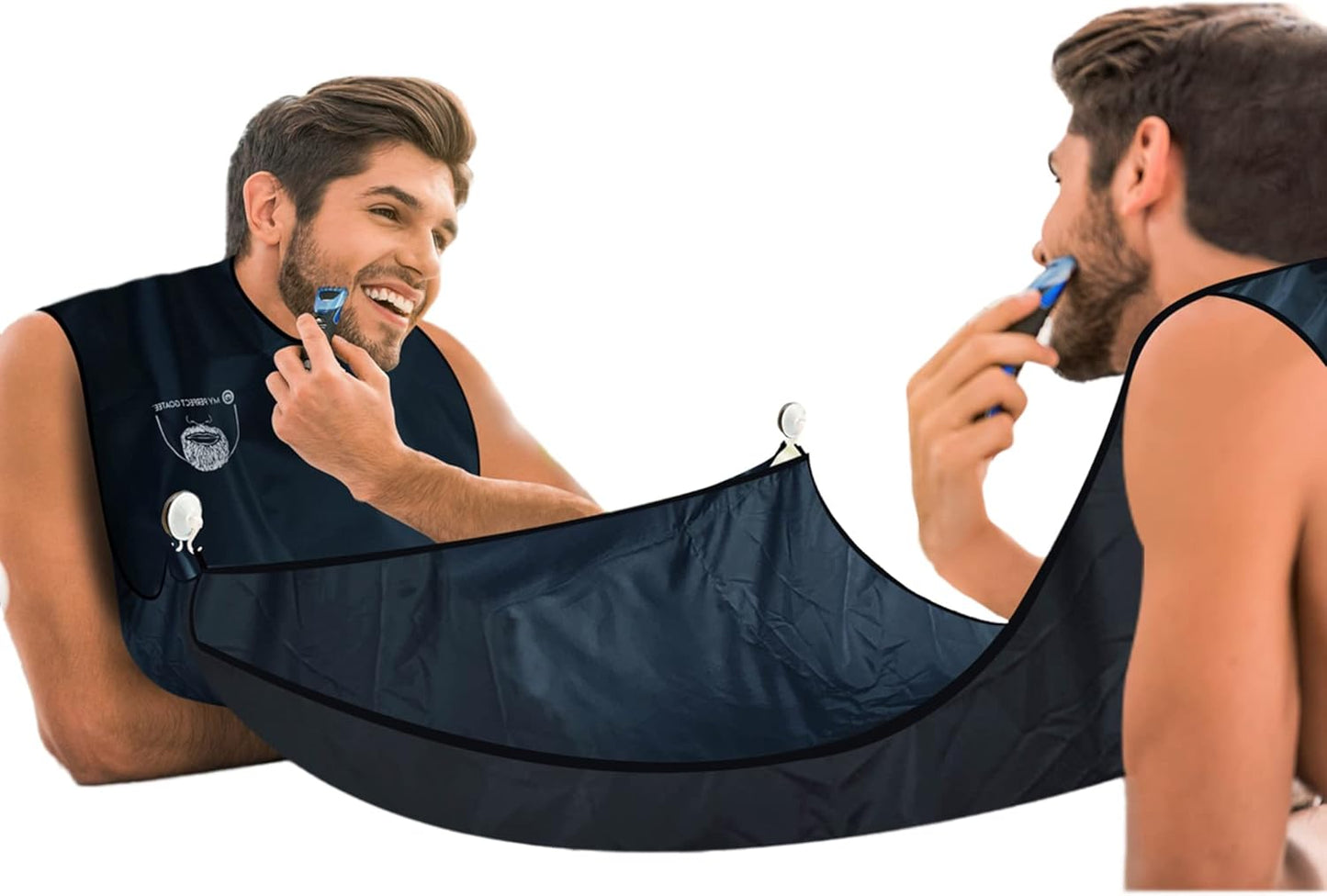 My Perfect Goatee®️ - Beard Shavings Catcher and Cape - Eliminate Hair Shaving from Sink