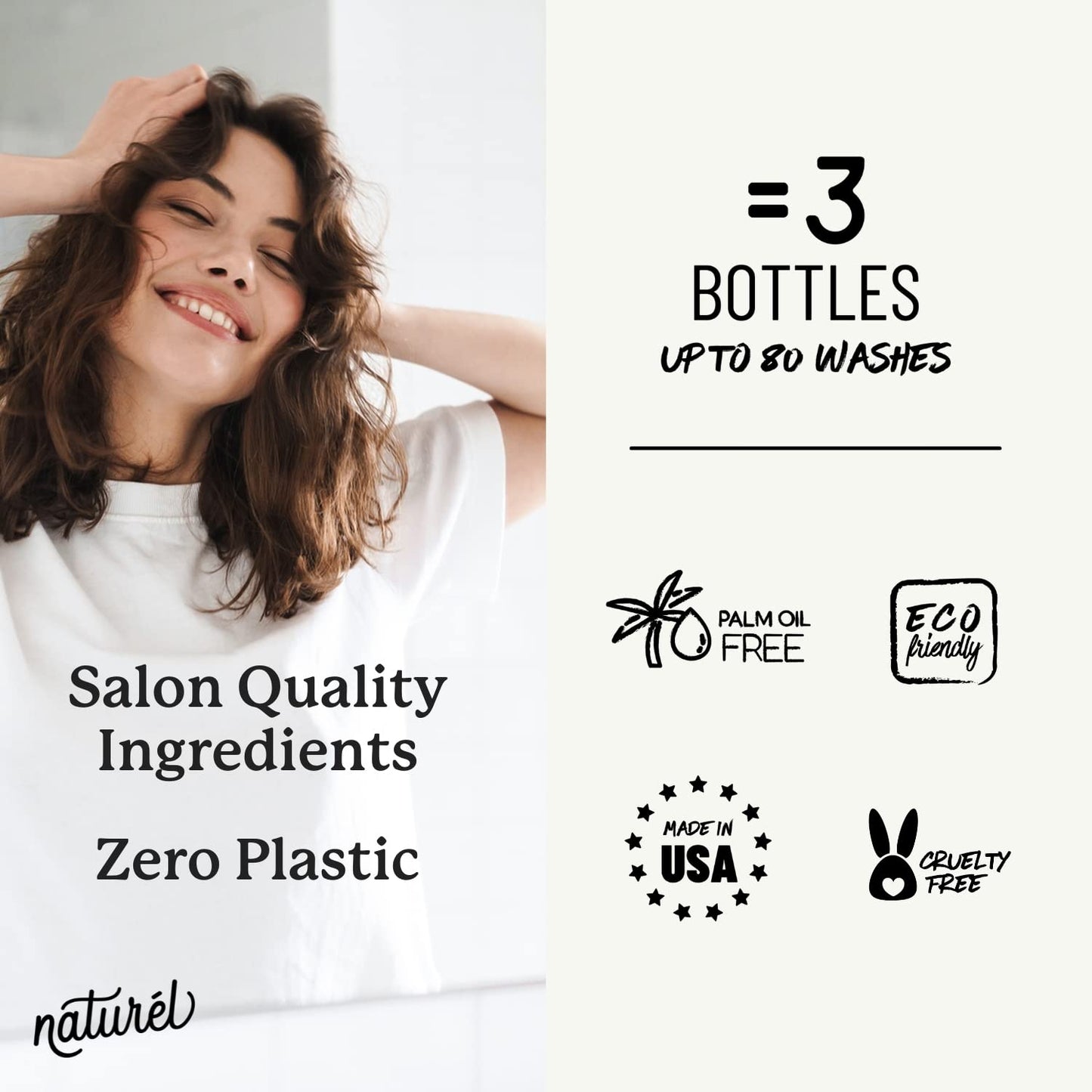 Naturel Relax Moisturizing Conditioner Bar for Curly or Dry Hair, Conditioner Bar for Frizzy Hair, Vegan, Zero Waste, Made in USA