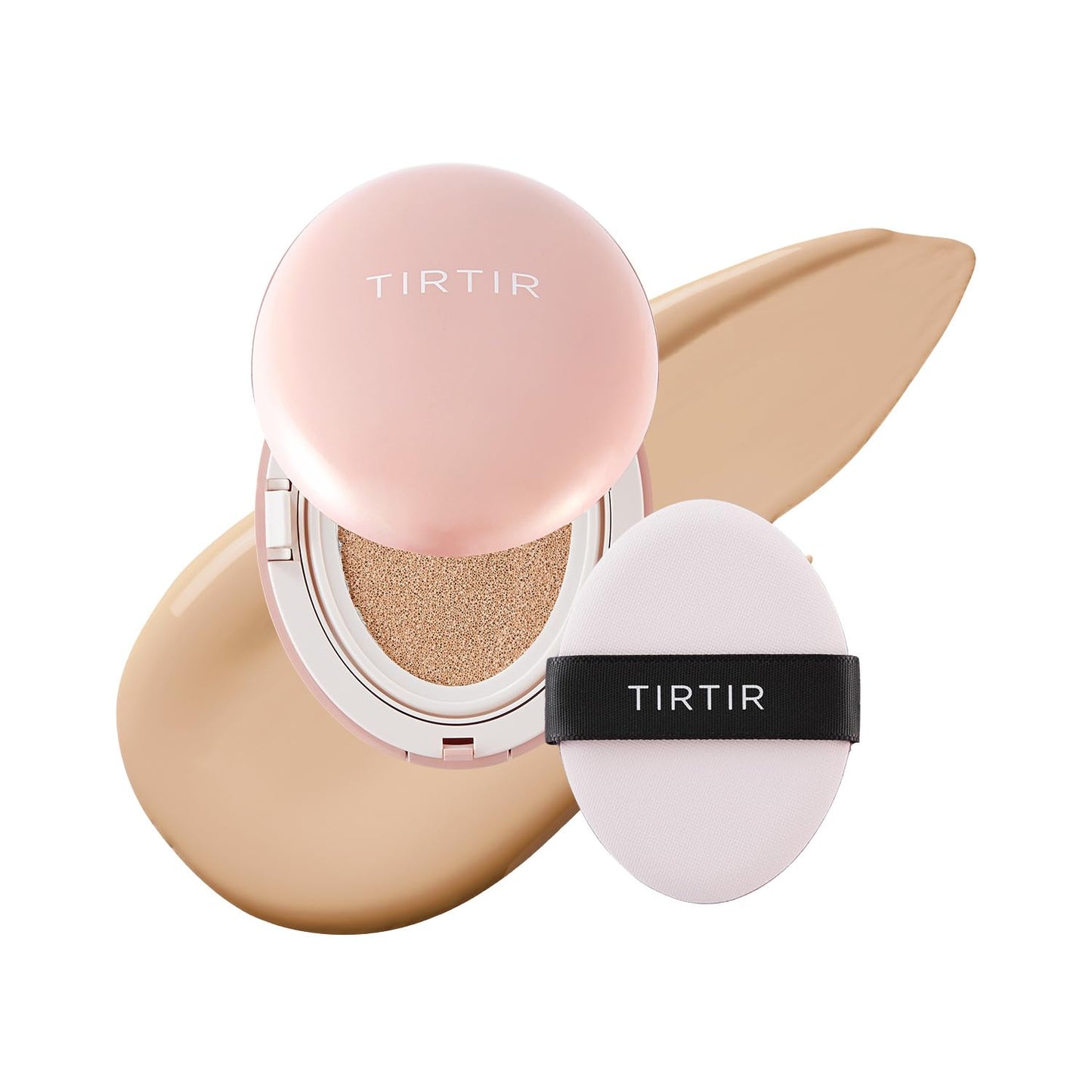[*Mini Size*] TIRTIR All Cover Pink Cushion | Korean Cushion Foundation, (#23N Sand, 0.15 Fl Oz)