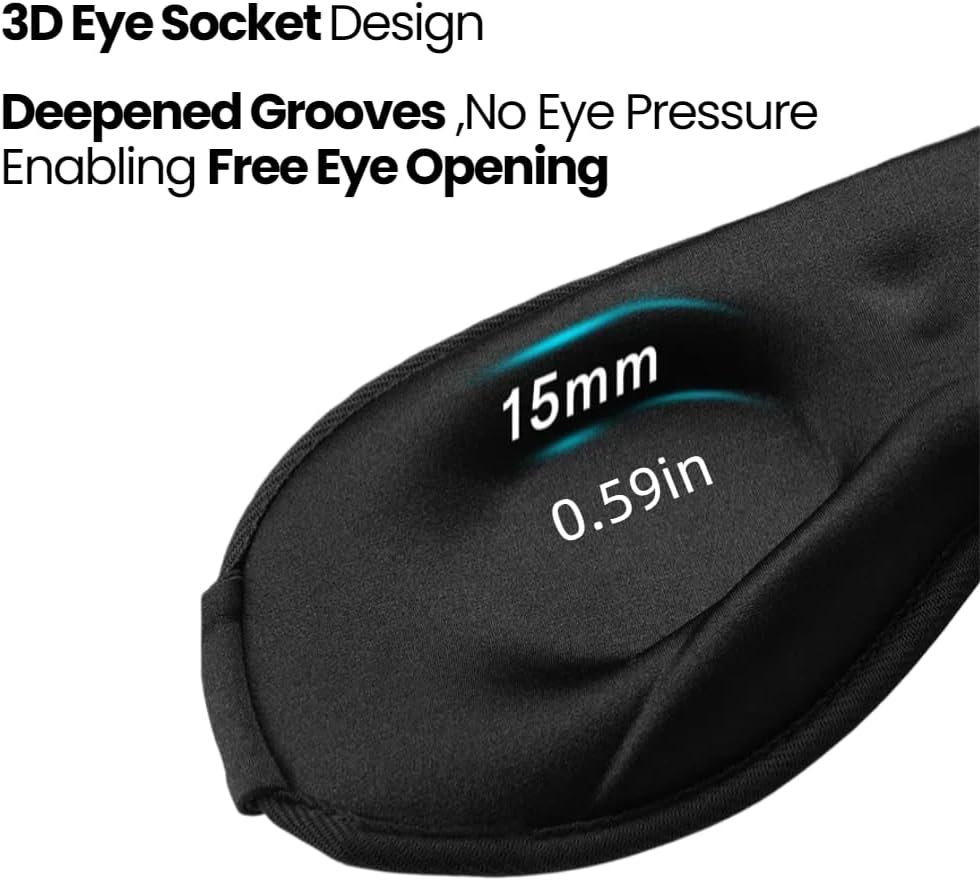 Sleep mask,100% Light Blocking Eye mask,Superior Materials to Silk,Travel Essentials,Sleeping mask,Eye mask for Sleeping,Best Gift - B-2-202508011518