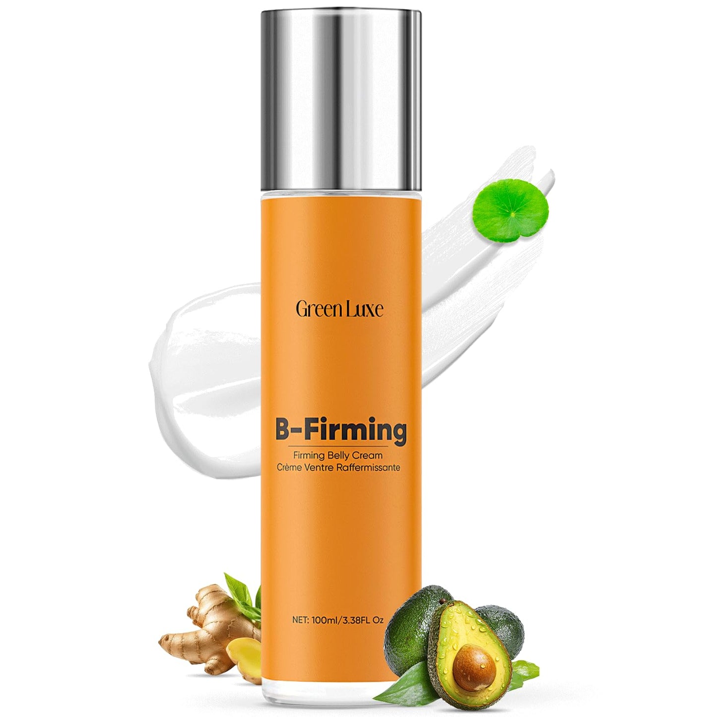 B Flat Belly Firming Cream – Skin Tightening Cream for Body: Lift & Tone Tummy, Thighs, Booty & Arms – Stretch Mark & Cellulite Sculpting Lotion for Women – 3.38 Fl Oz