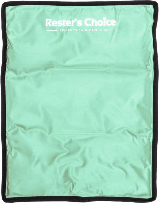 rester's choice Ice Pack for Injuries Reusable, Soft Gel Flexible - (Large: 11"x14.5") for Hip, Shoulder, Knee, Back - Comfy Cold Pack Compress for Swelling, Bruises, Surgery (Mint-Green, 1 Pack)