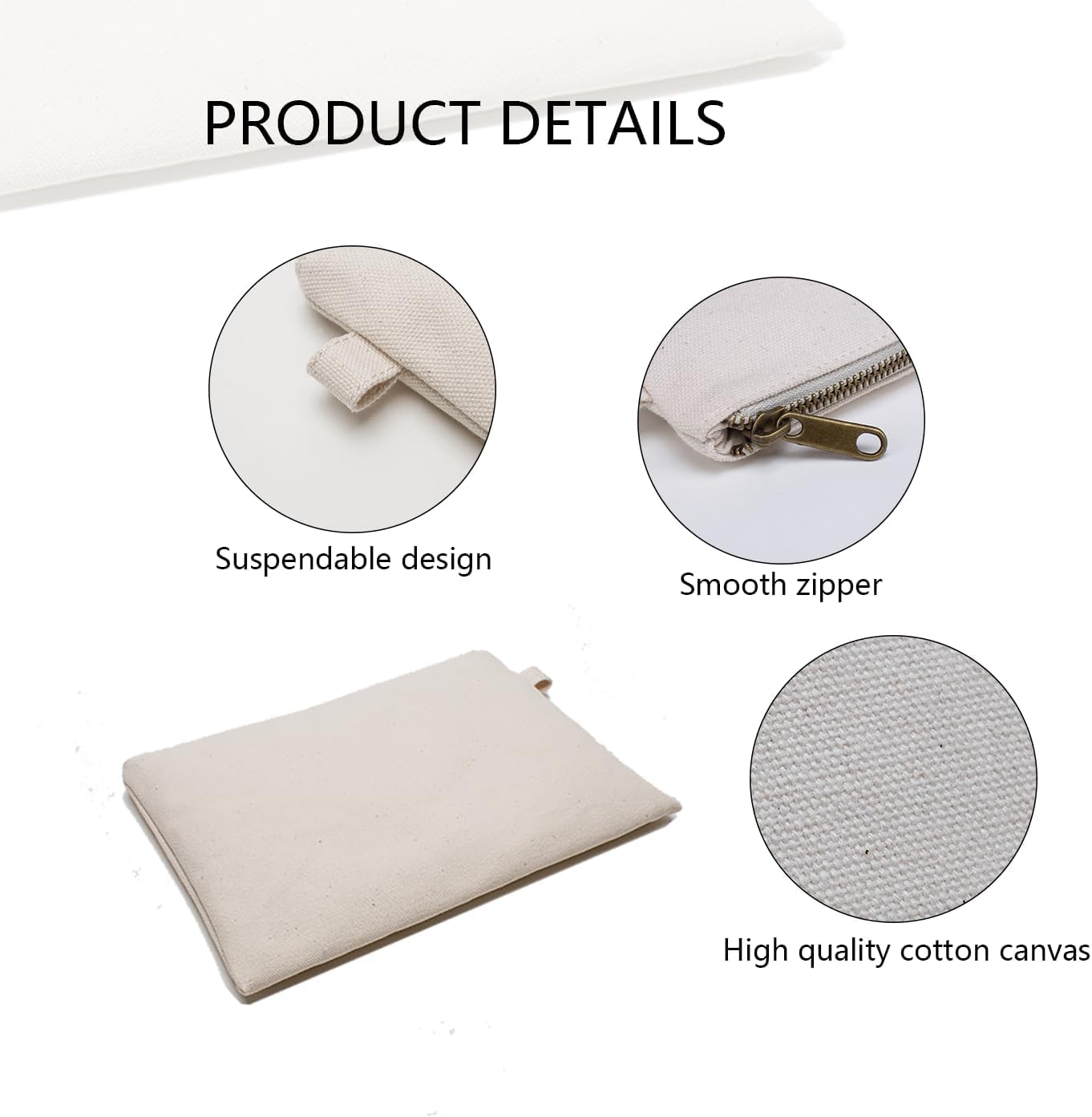 Zipper Pouch Storage Bag Simple and Stylish Women's Cosmetic and Travel Bag (Black-basic-10)