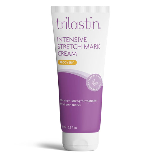 TriLASTIN Stretch Mark Cream for Pregnancy - 5.5 Oz Tube - Vitamin-Infused Cocoa Butter Formula - Intensive Scar Treatment - Hypoallergenic & Paraben-Free