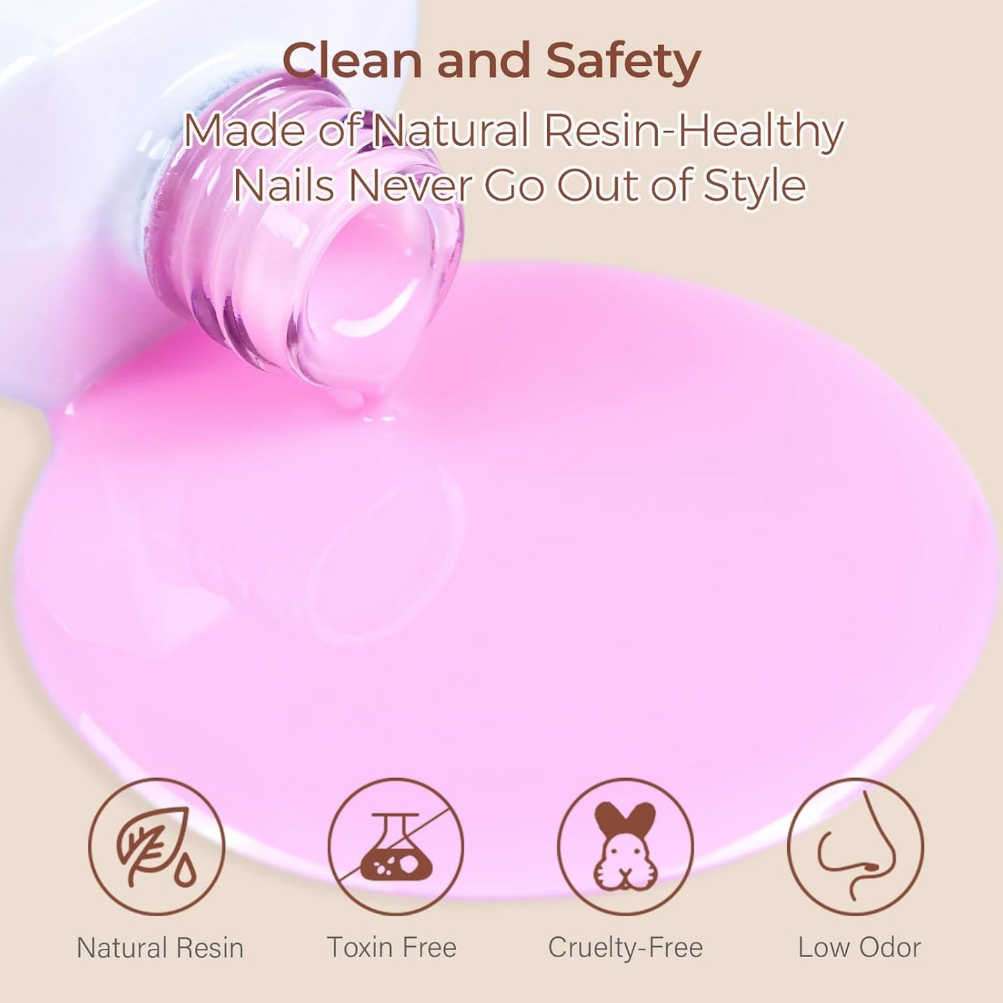 AILLSA Baby Pink Gel Nail Polish Lilac Whisper Jelly Gel Polish Sheer Light Neutral Translucent Nude Gel Polish Long Lasting Color Soak Off U V Gel for French Manicure Nail Art at Home 0.51 Oz