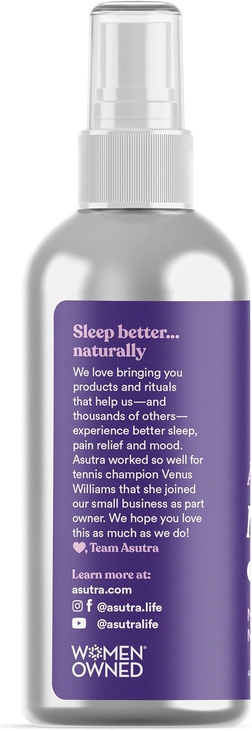 ASUTRA Topical Magnesium Chloride Oil Spray with Lavender and Melatonin, 4 fl oz