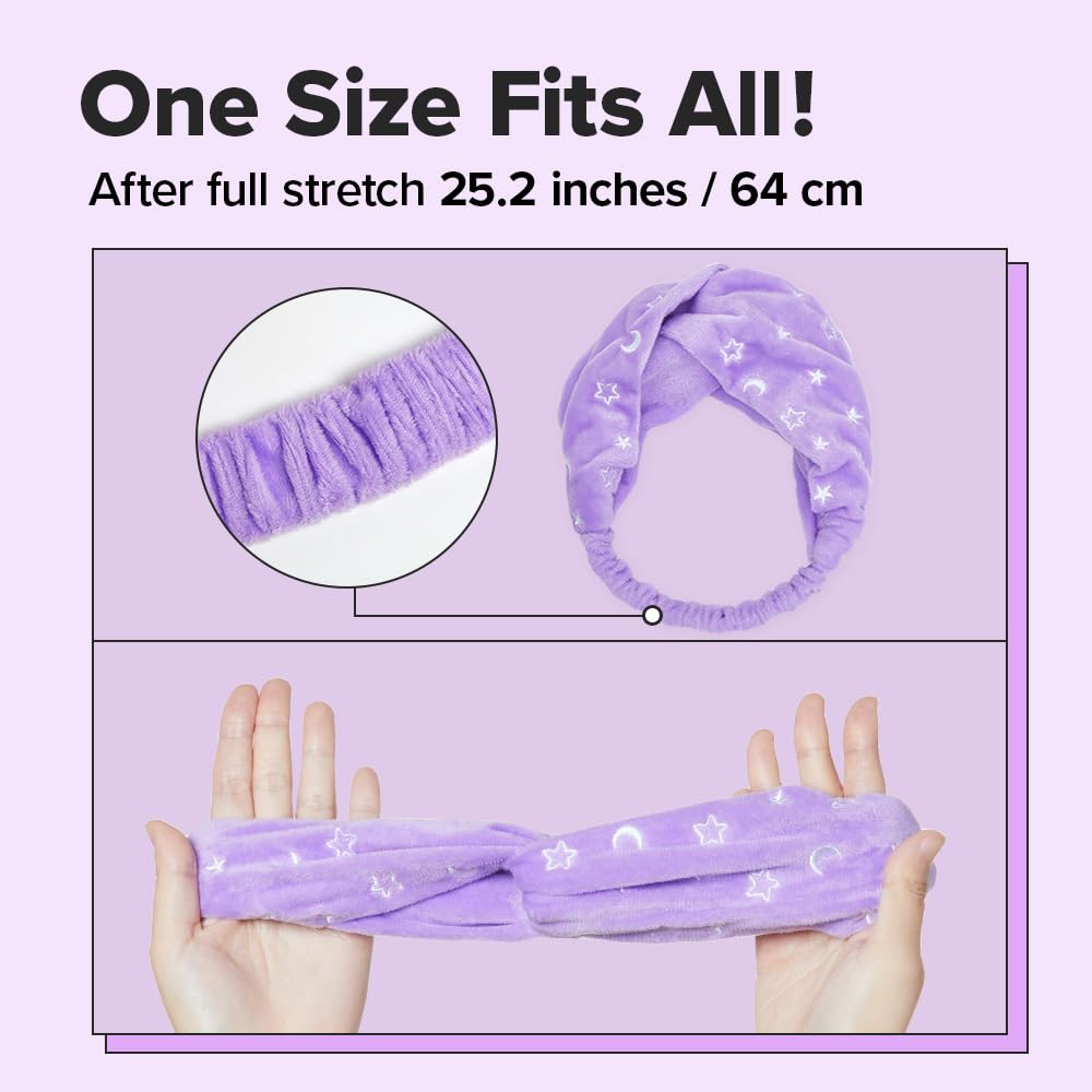 I DEW CARE Face Wash Headband - Twinkle Star | Adorable Design, Perfect for Washing & Cleansing, Makeup and Spa, Bath, Skincare, Quick Dry, Soft & Fuzzy, Non Slip, Teen Girls Stuff