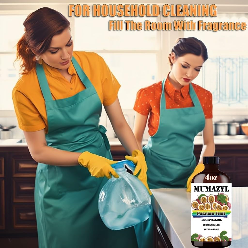 Passion Fruit Essential Oil, Passion Fruit Oil 4 Fl Oz 120ML for Diffuser Humidifier Yoga Cleaning DIY Candle Soap Making Essential Oils