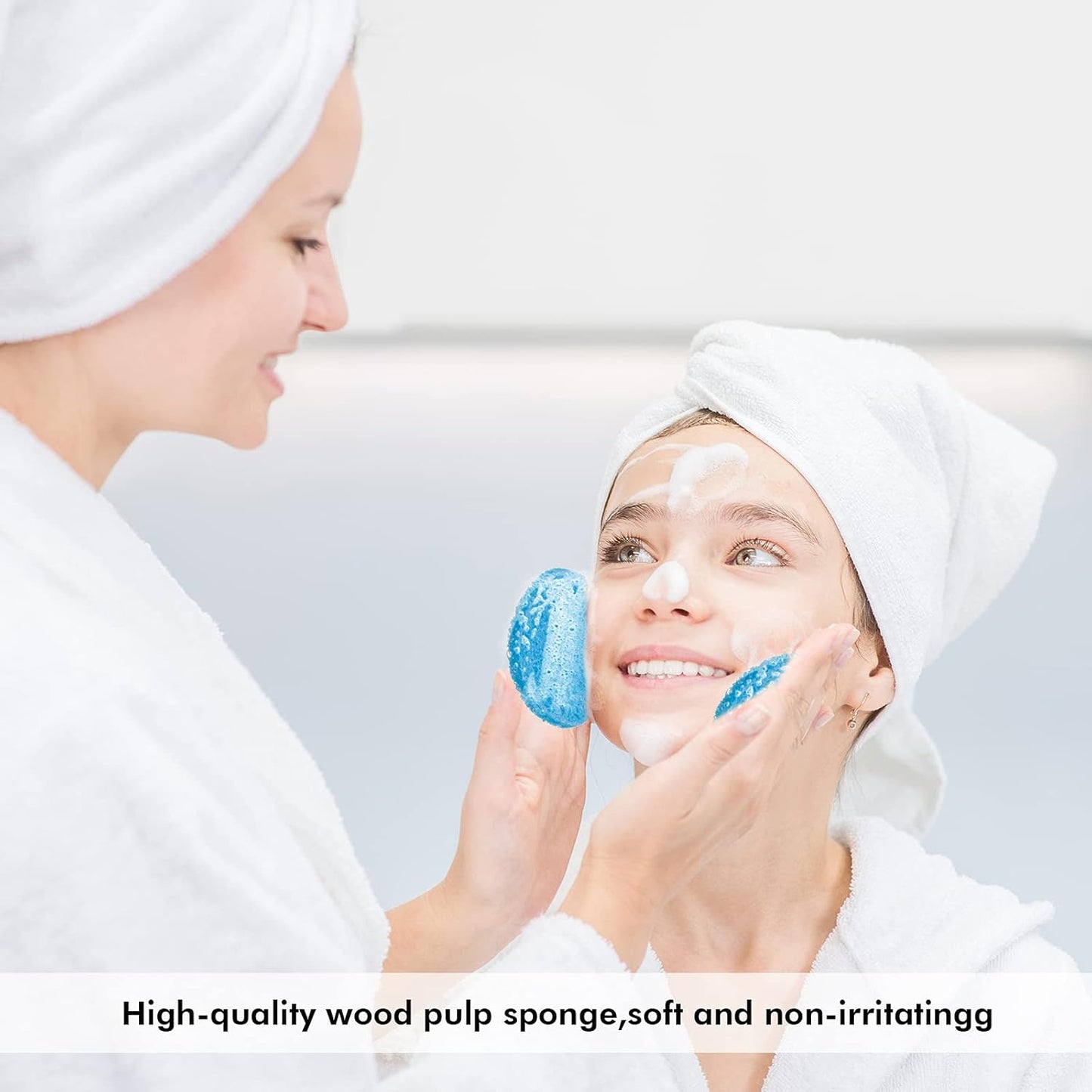 50 Pcs Compressed Facial Sponges Facial Makeup Natural Cosmetic Spa Sponges for Women Cleansing, Exfoliating Mask, Makeup Removal, Dead Skin, and Dirt, Travel Essentials(Multi-Color)