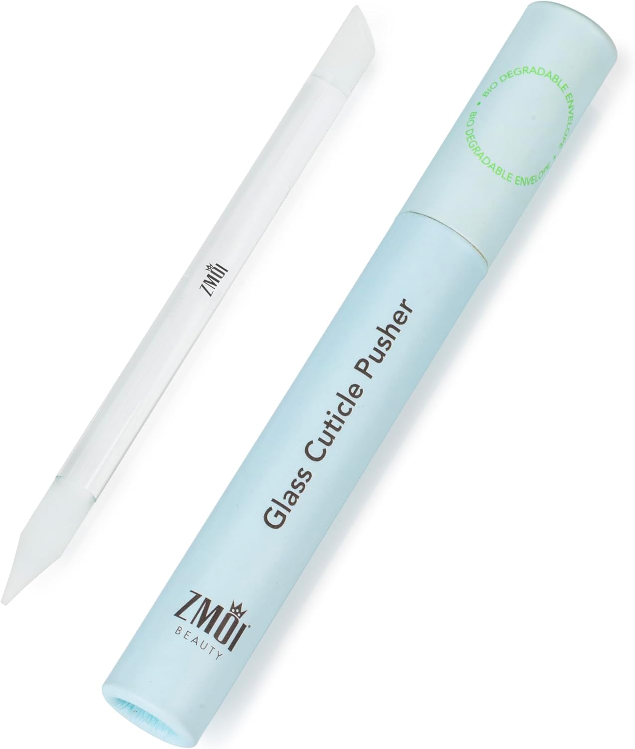 Glass Cuticle Pusher - Durable Crystal Glass Manicure Stick - Dual Ended Nail Cuticle Pusher - Professional Nail Care Must Have