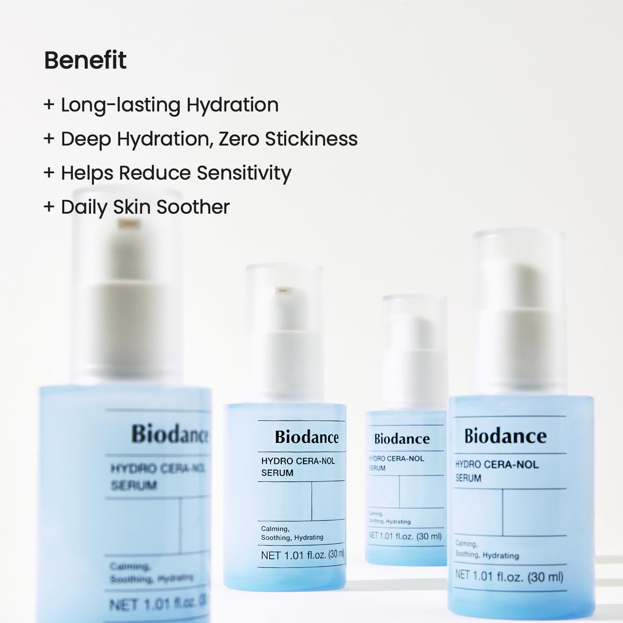 BIODANCE Hydro Cera-Nol Serum, Hydrating, Quick Soothing Effect, Redness Reducing, Hydration Boost Serum for Sensitive Skin, Korean Skincare, Stocking Stuffers for Teen Girls | 1.01 fl.oz x 1 ea