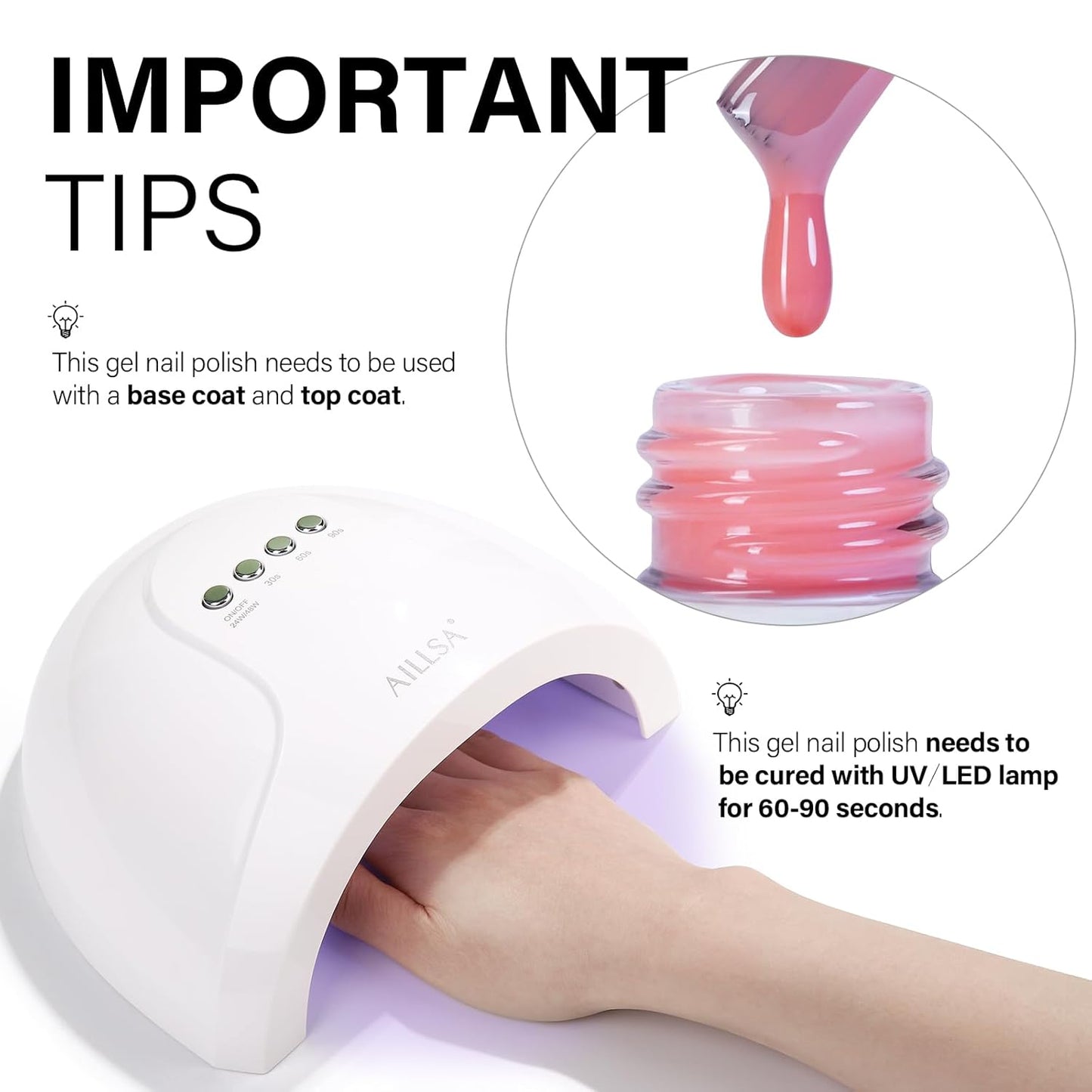 AILLSA Rose Pink Gel Nail Polish Rose Lake Jelly Gel Polish Neutral Sheer Translucent Nude Gel Polish Long Lasting Blush Red Soak Off U V Gel for French Manicure Nail Art at Home 0.51 Oz