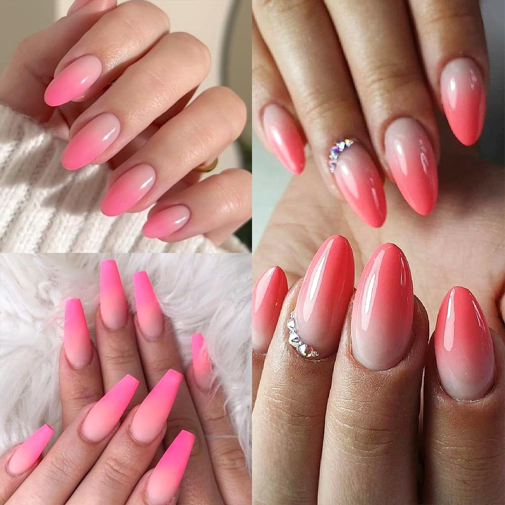 9 Colors Solid Neon Phosphor Ombre Nail Powder Set, Fluorescent Pigment Powder Glitter Pink Red Rubbing Dust with Nail Ombre Brush for Gradient Nail Art Manicure DIY Accessories…