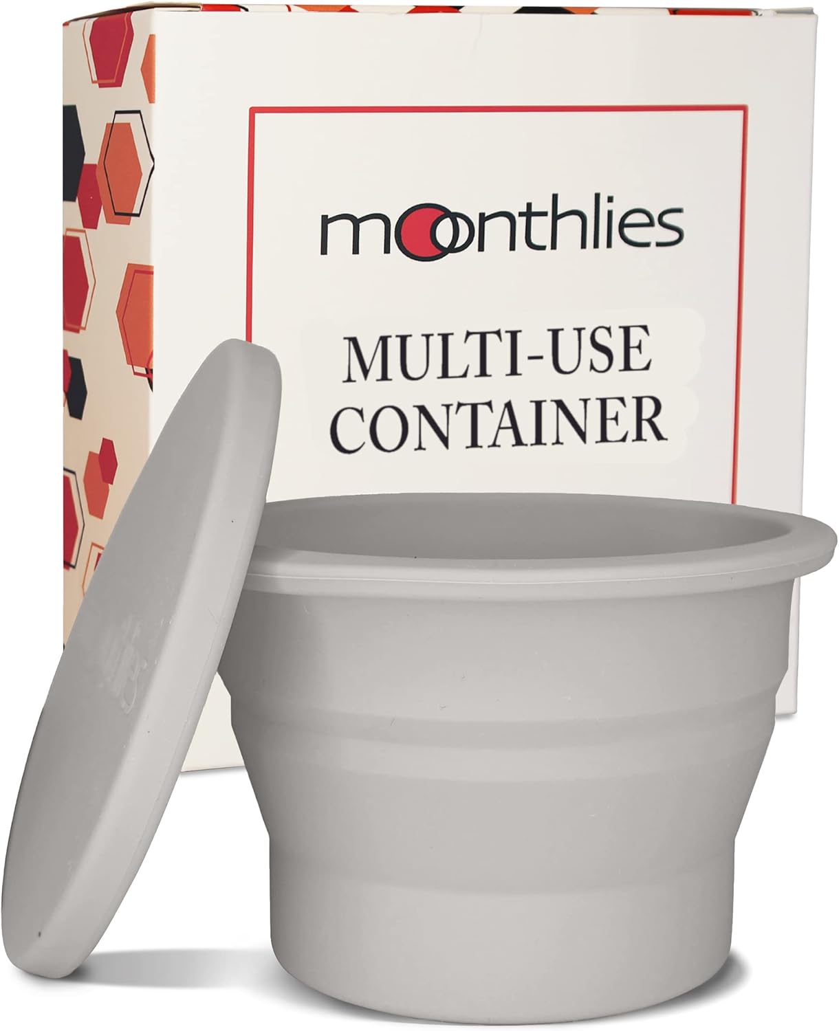 Menstrual Cup Sterilizer, Period Disc Cleaner, Period Cup or Menstrual Disk Travel Wash Case, Multi-Use Shaker for Cleaning or Storage Container, Reusable Menstral Sanitizer (Grey)