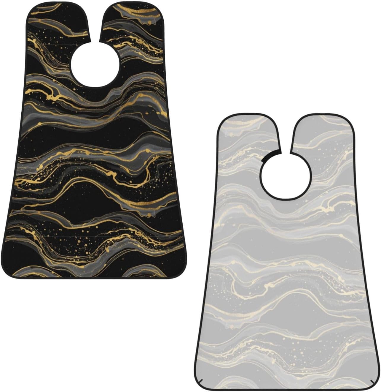 Waterproof Grooming Apron, Non-Stick Beard Bib with Suction Cups, for Black Marble Gold Line