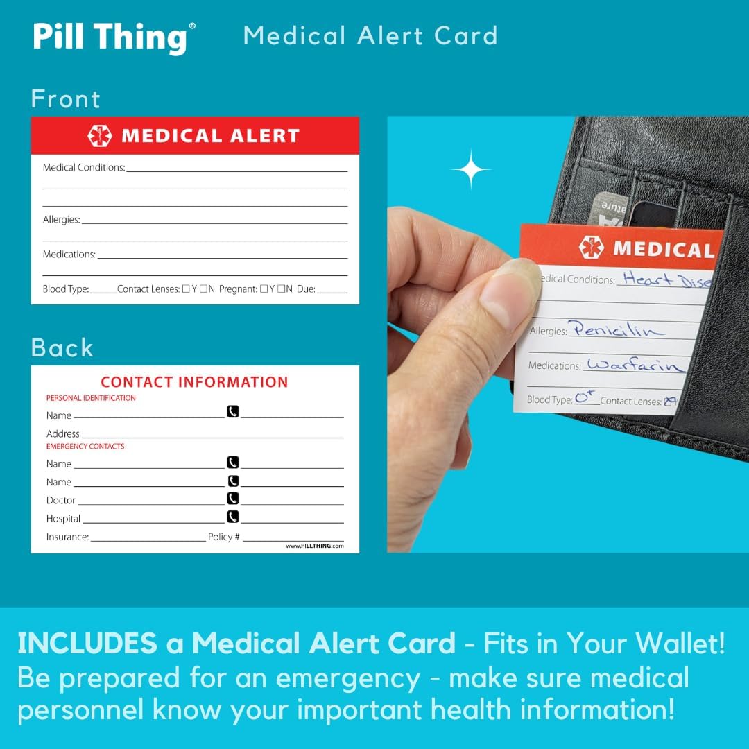 6 Times a Day, 7 Day Large Weekly Pill Organizer with Holder Tray, Vitamin, Medicine Box, Multicolor (6X a Day - 1 Pack)