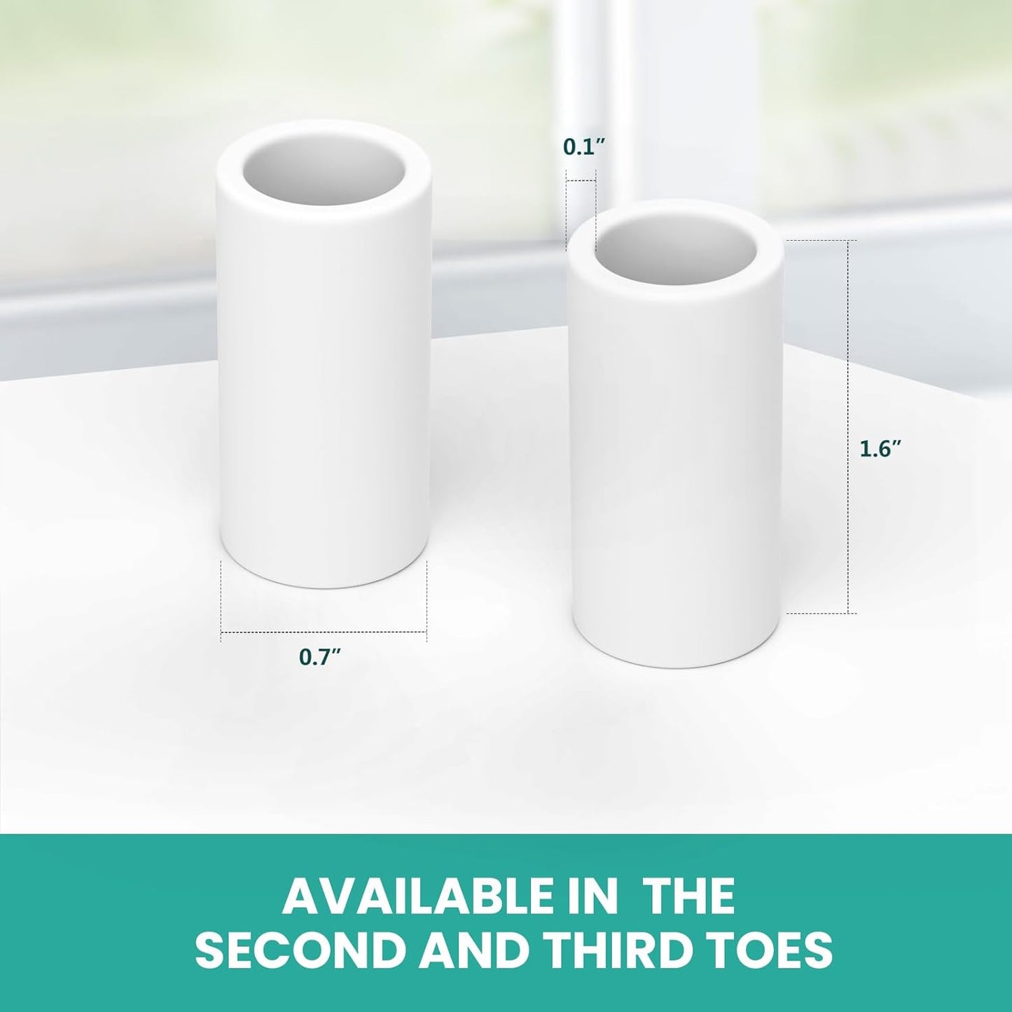 Welnove Toe Protectors – 12-Pack Silicone Toe Sleeve Toe Covers for Hammer Toes, Corns, Blisters, Toe Guards Sleeves and Toe Cushions for Pain Relief (Small)