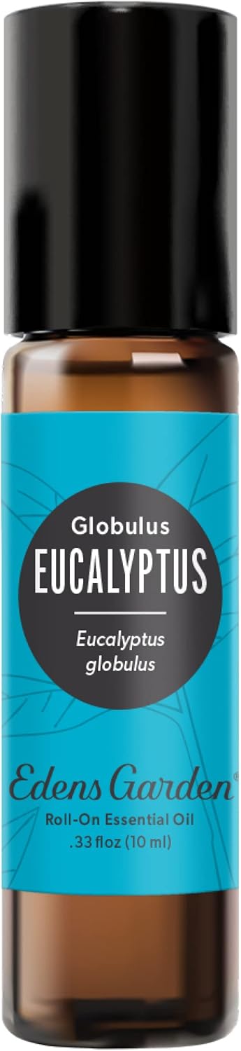 Edens Garden Eucalyptus- Globulus Essential Oil Roll-On- 100% Pure Premium Grade, Natural, Therapeutic, Aromatherapy, Kid & Skin Safe, The Best For Body, Health, Wellness Pre-Diluted 10 ml (.33 fl oz)