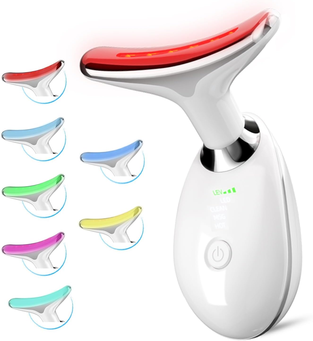 True Beauty Glow Facial Massager, 7-in-1 Led Facial Sculptor, Red Light Therapy, Led Face Mask Light Therapy, Red Light Mask, Red Light Therapy for Face