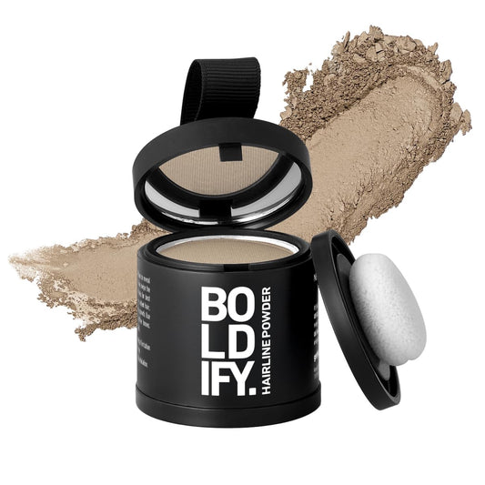 BOLDIFY Hairline Powder (LARGE, 10g) - Root Touch Up Hair Color for Gray Coverage - Bald Spot Concealing Hair Powder for Women & Men - 48-Hour Stain-Proof - Light Blonde