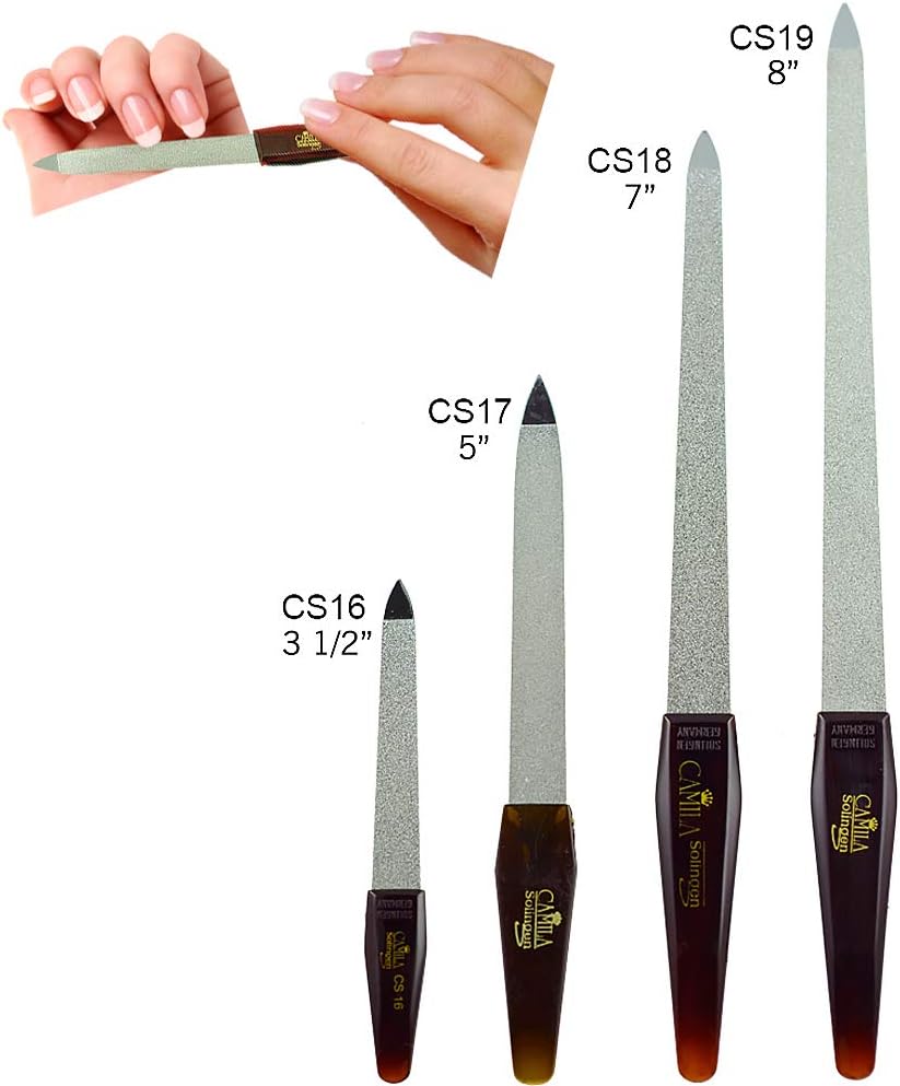 CS16 Sapphire Metal Nail File for Natural Nails Fingernail and Toenail Care, 3.5" Double Sided Coarse and Fine for Manicure and Pedicure