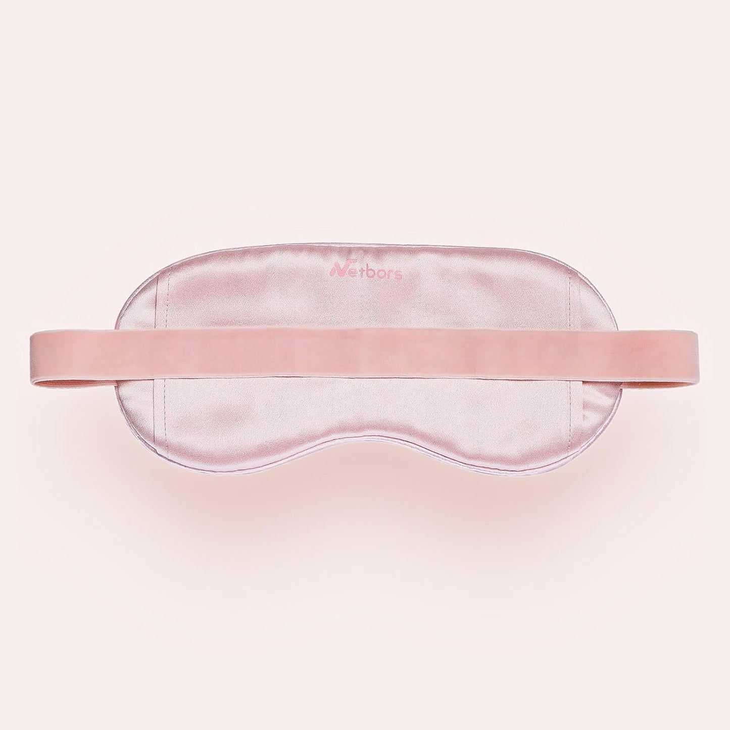 Luxury Silk Sleep Mask with 22mm Mulberry Silk, Velvet Elastic Band, Heat Therapy Pocket, and Travel Pouch, Pink Color