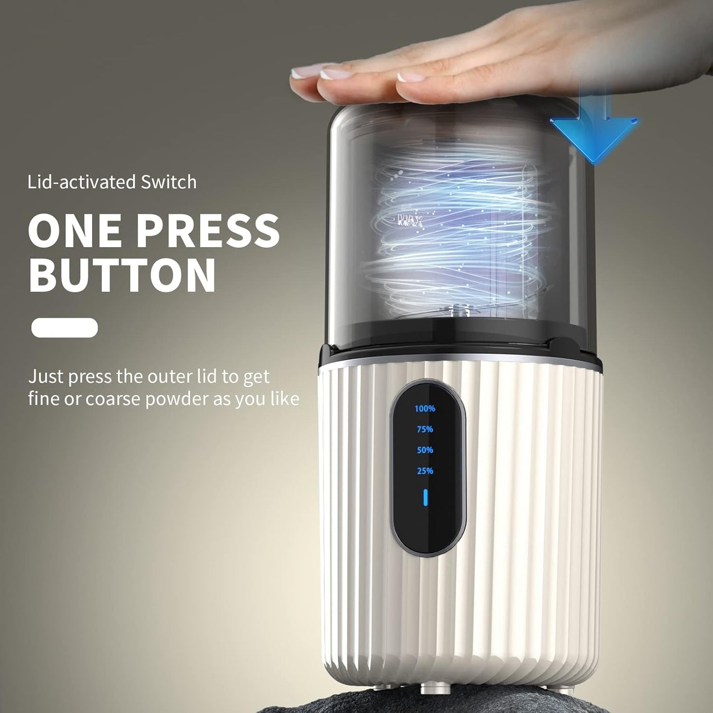 Cordless Electric Pill Crusher Grinder - Pill Cutters for Small or Large Pills and Vitamin Tablets to Fine Powder - Electronic Pill Pulverizer - Removable Grinding Cup for Easy Cleaning