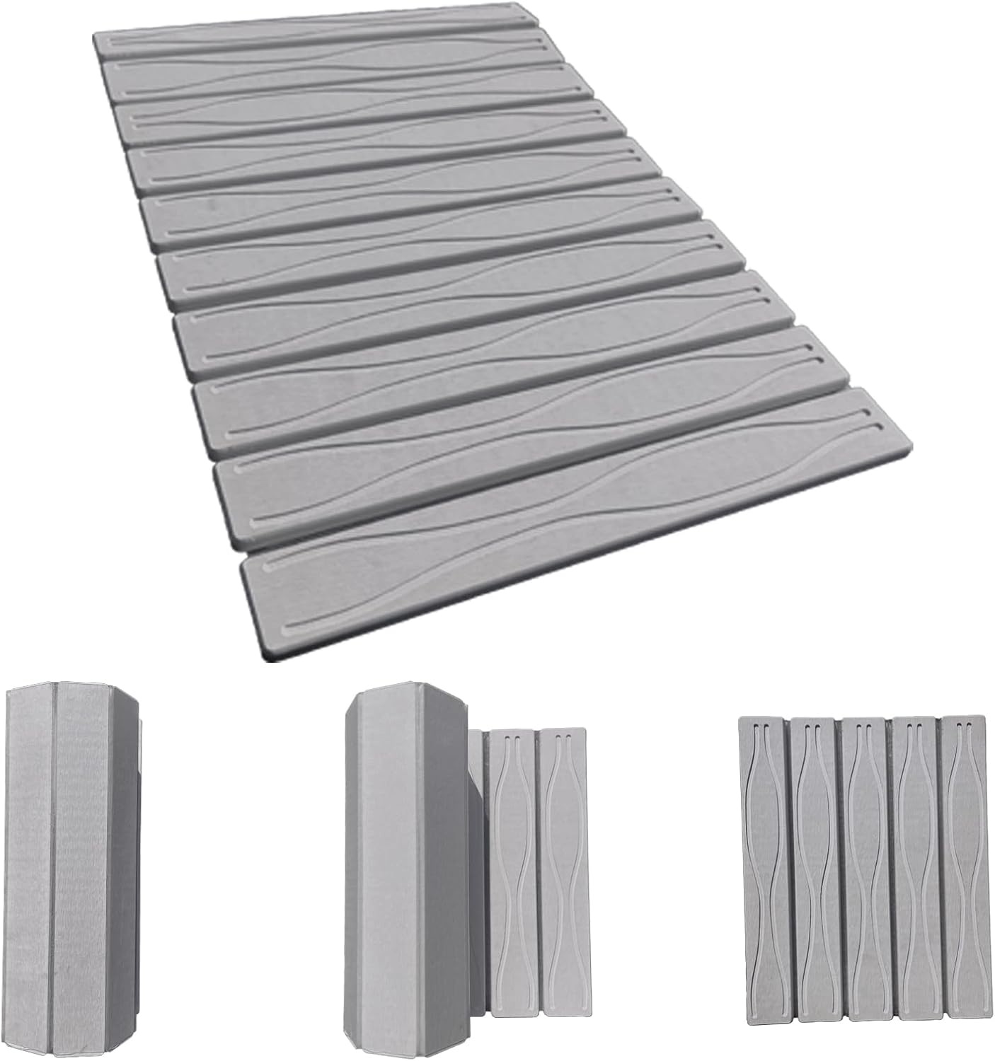 Dish Drying Matt and Foldable Stone Dish Drying Mat, Quick Drying Stone Bath Mat For Kitchen Counter and Sink Use by Dish Rack,Countertop Mat for Mom,Light Grey