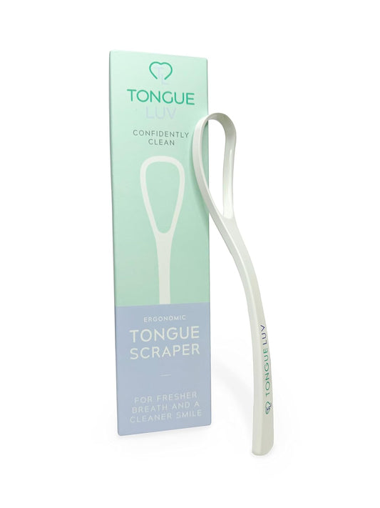 Ergonomic Tongue Scraper - Dentist-Developed Tongue Cleaner for Adults - Gentle Stylish Tongue Scrubber for Oral Care, Dental Hygiene - Large