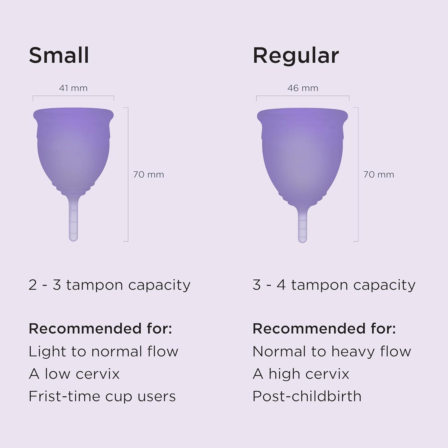 Saalt Soft Menstrual Cup – Reusable Period Cup – Made for Comfortable, Leak-Free Protection Up to 12 Hours – BPA & Latex Free – Includes Cup & Carry Bag (Regular, Mountain Iris)