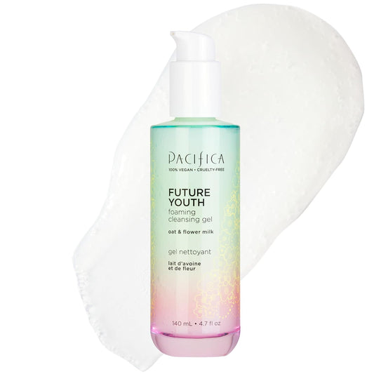 Pacifica Future Youth Foaming Face Wash - Hydrating Anti-Aging Cleansing Gel, Dermatologist Tested Gentle Facial Cleanser, Alcohol-Free Vegan Formula for All Skin Types Clean Beauty Cruelty-Free 4.7oz
