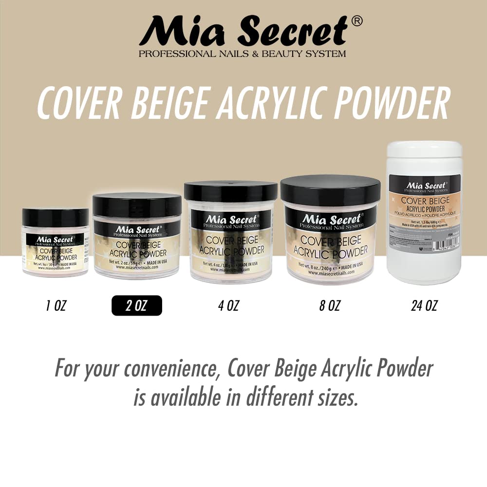 Mia Secret Cover Beige Acrylic Powder (2 Ounce (Pack of 1))