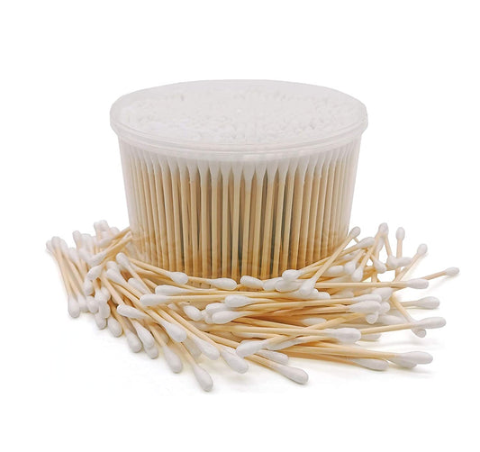 1500pcs Natural Bamboo Cotton Buds,Organic Biodegradable Cotton Swabs